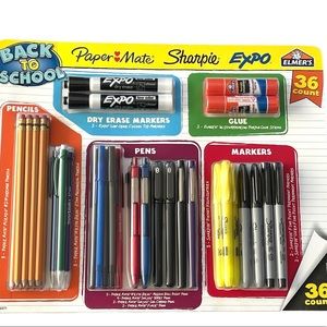 Newell Back To School Supplies Bundle Kit PaperMate Sharpie Expo Elmers 36 Count